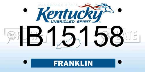 IB15158 Kentucky License Plate