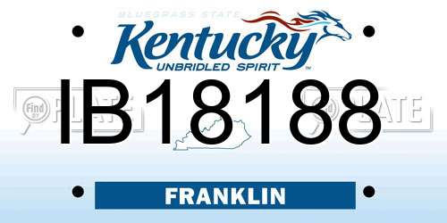 IB18188 Kentucky License Plate