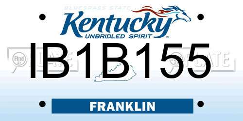 IB1B155 Kentucky License Plate