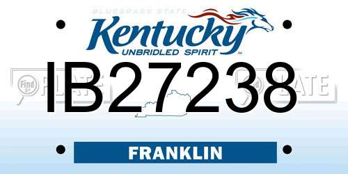 IB27238 Kentucky License Plate