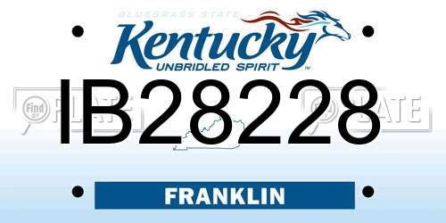 IB28228 Kentucky License Plate