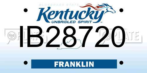 IB28720 Kentucky License Plate