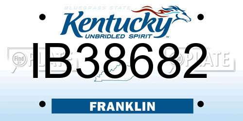 IB38682 Kentucky License Plate