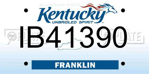 IB41390 Kentucky License Plate