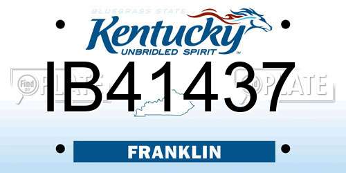 IB41437 Kentucky License Plate