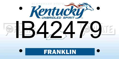 IB42479 Kentucky License Plate