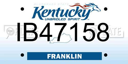 IB47158 Kentucky License Plate