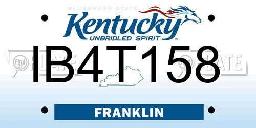 IB4T158 Kentucky License Plate