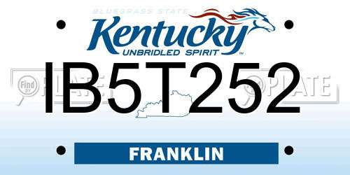 IB5T252 Kentucky License Plate