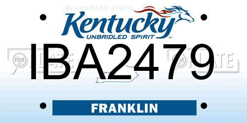 IBA2479 Kentucky License Plate