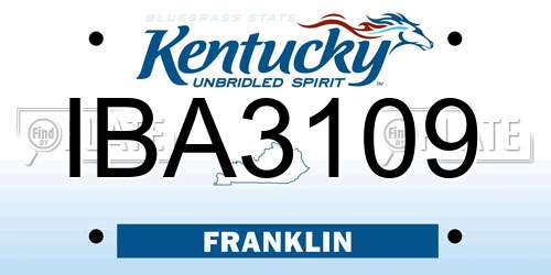 IBA3109 Kentucky License Plate