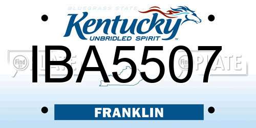 IBA5507 Kentucky License Plate