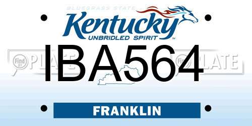IBA564 Kentucky License Plate