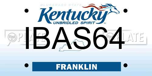 IBAS64 Kentucky License Plate