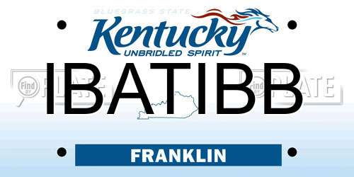 IBATIBB Kentucky License Plate