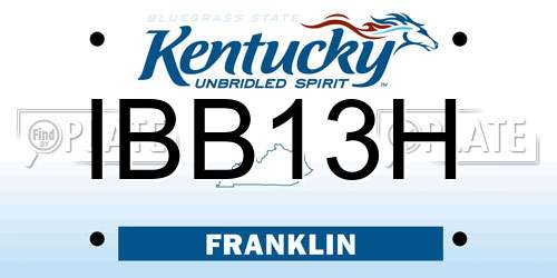 IBB13H Kentucky License Plate