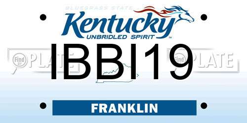 IBBI19 Kentucky License Plate