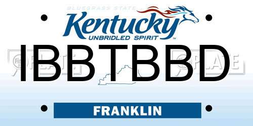 IBBTBBD Kentucky License Plate
