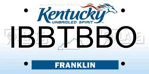 IBBTBBO Kentucky License Plate