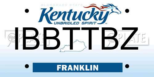 IBBTTBZ Kentucky License Plate