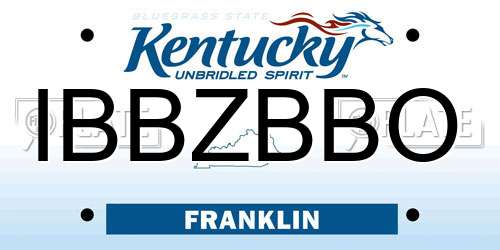 IBBZBBO Kentucky License Plate
