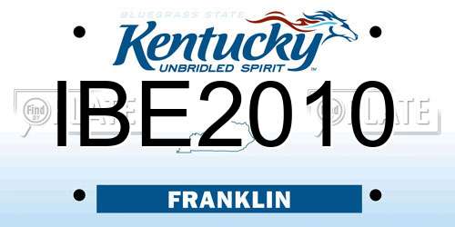 IBE2010 Kentucky License Plate