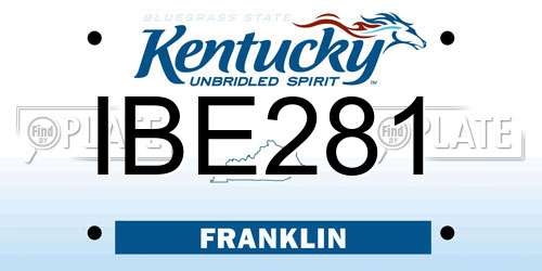 IBE281 Kentucky License Plate