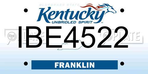 IBE4522 Kentucky License Plate