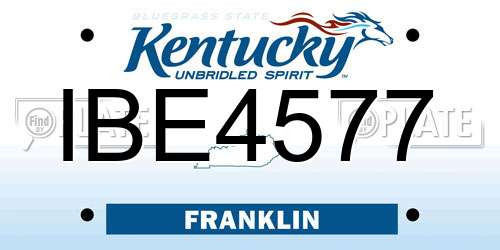 IBE4577 Kentucky License Plate
