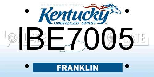 IBE7005 Kentucky License Plate