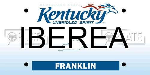IBEREA Kentucky License Plate