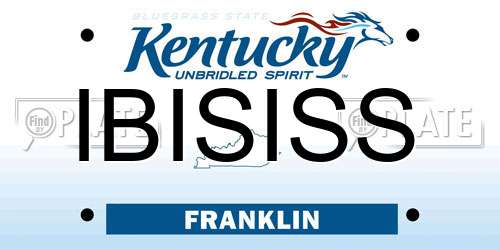 IBISISS Kentucky License Plate