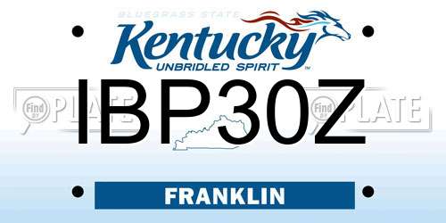 IBP30Z Kentucky License Plate