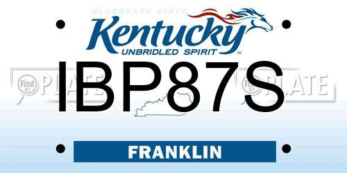 IBP87S Kentucky License Plate