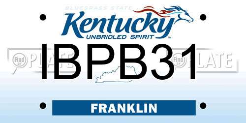 IBPB31 Kentucky License Plate