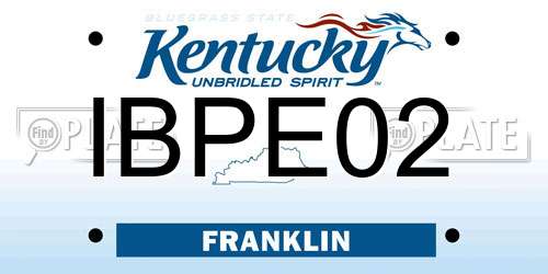 IBPE02 Kentucky License Plate