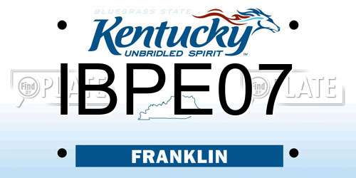 IBPE07 Kentucky License Plate