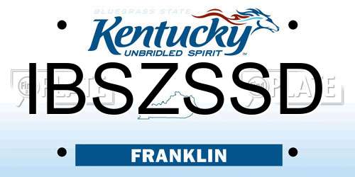 IBSZSSD Kentucky License Plate