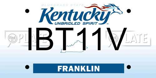 IBT11V Kentucky License Plate