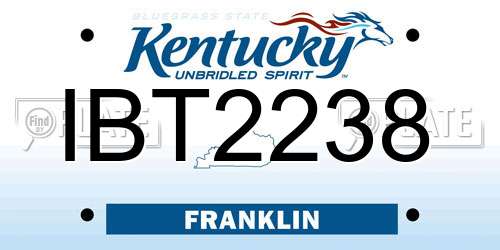 IBT2238 Kentucky License Plate
