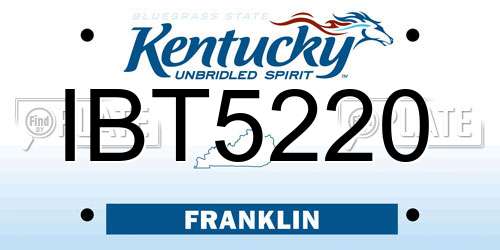 IBT5220 Kentucky License Plate