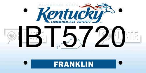 IBT5720 Kentucky License Plate
