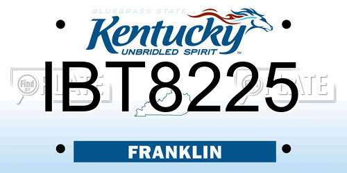 IBT8225 Kentucky License Plate