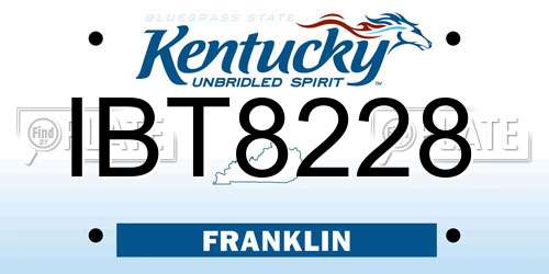 IBT8228 Kentucky License Plate
