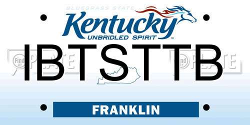 IBTSTTB Kentucky License Plate
