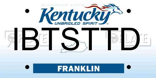 IBTSTTD Kentucky License Plate