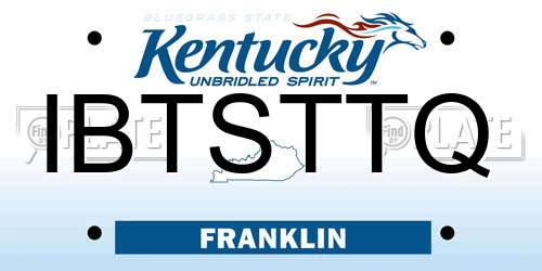 IBTSTTQ Kentucky License Plate