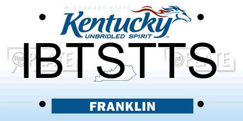 IBTSTTS Kentucky License Plate