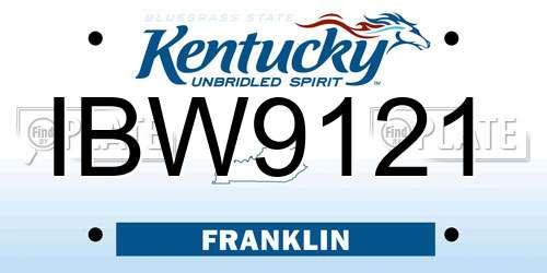 IBW9121 Kentucky License Plate