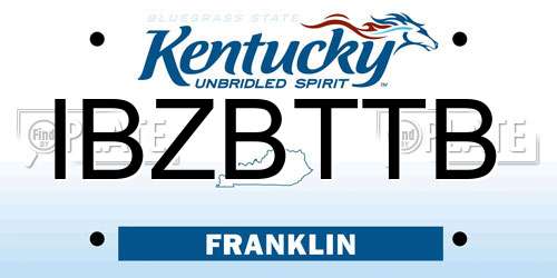 IBZBTTB Kentucky License Plate